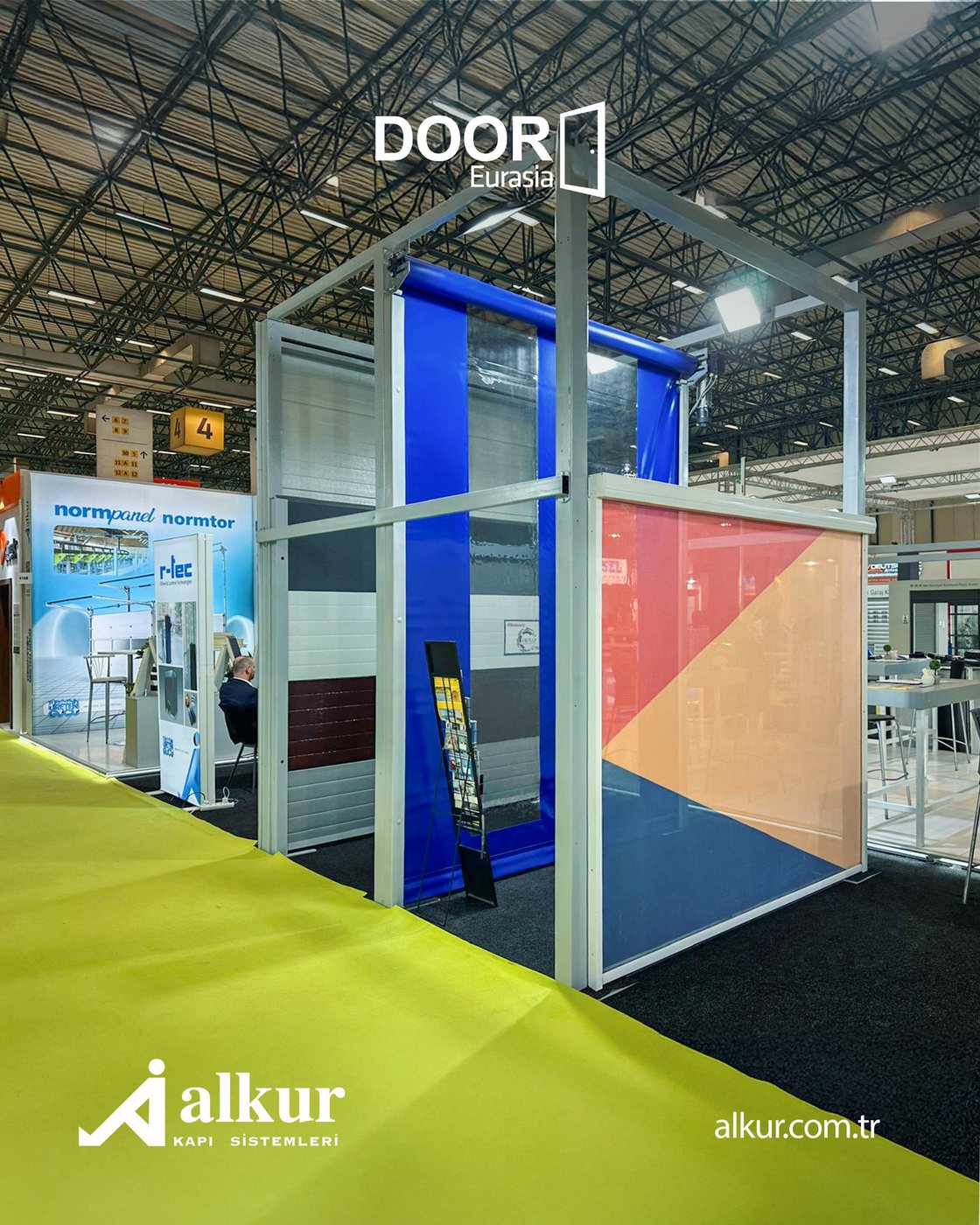 Eurasia Door Fair 2025 — ALKUR HPVC hızlı PVC kapı sergisi.