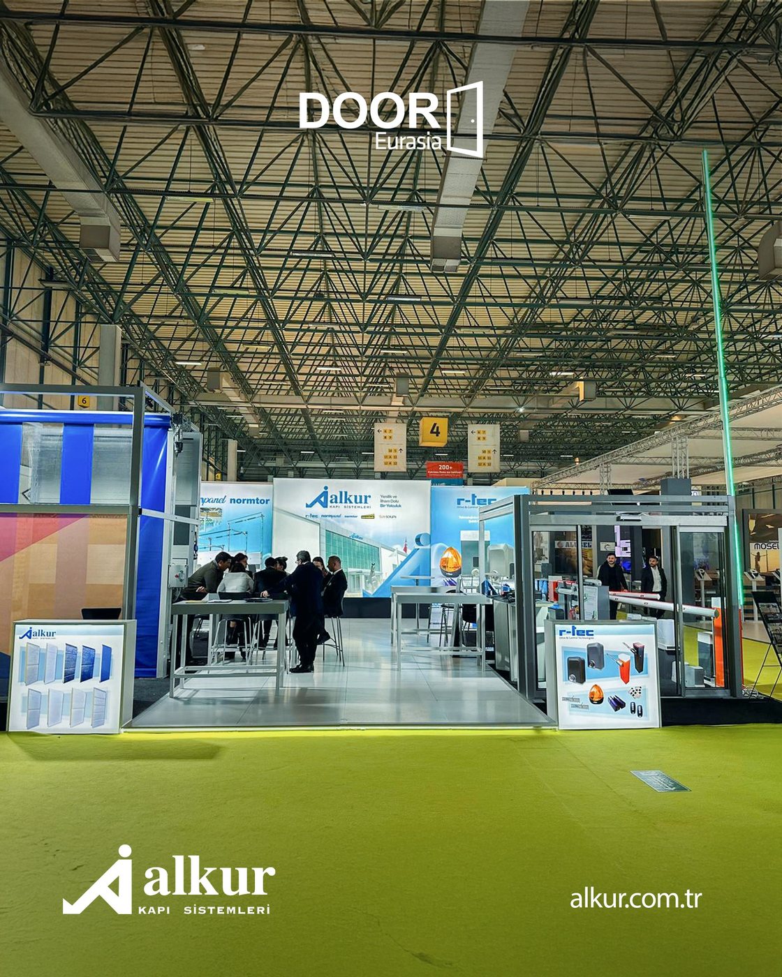 Eurasia Door Fair 2025 — Alkur standının genel görünümü.