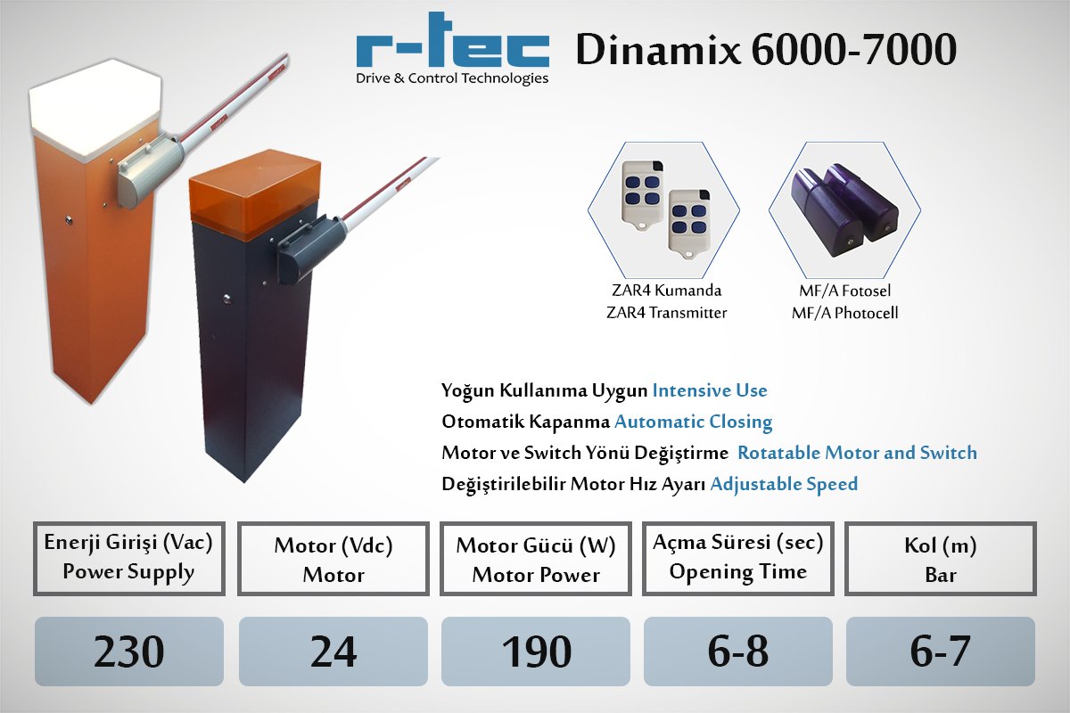 r-tec Dinamix 6000 / 7000 (Uzun Kol Bariyer)