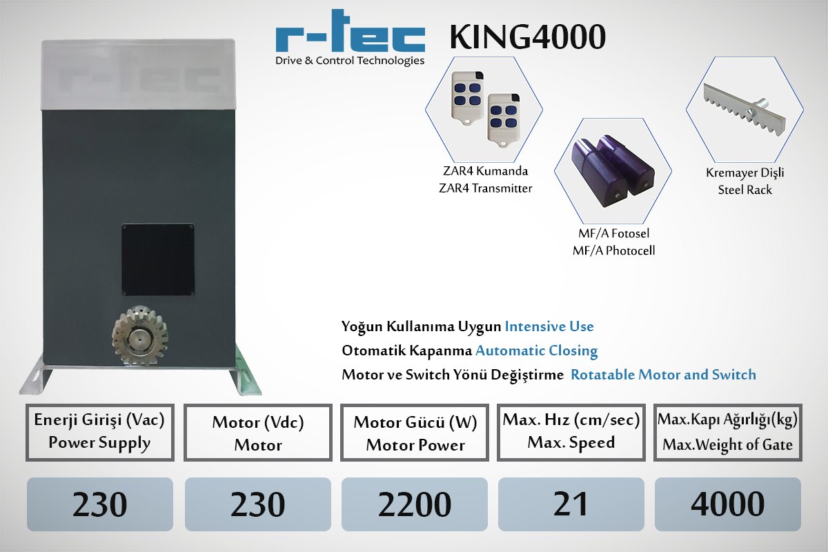 r-tec KING 4000 (380 V Yana Kayar)