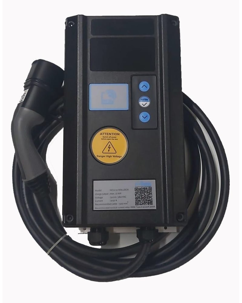 r-tec WCU-22 Wallbox — konut ve işyeri için 22 kW sabit duvar tipi elektrikli araç şarj ünitesi